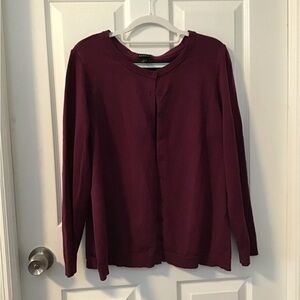 torrid Plum Button-Up Cardigan Sweater